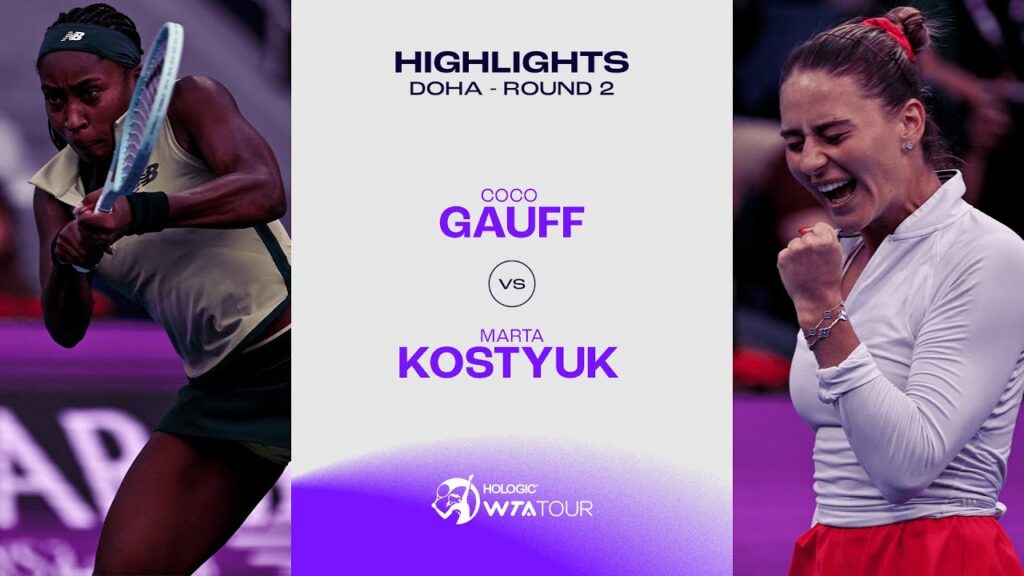 Coco Gauff vs. Marta Kostyuk 2025 Doha Spherical 2 WTA Fit